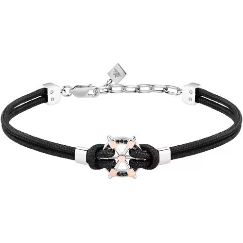 Bracciale Morellato Versilia con rosa dei venti e cristalli neri