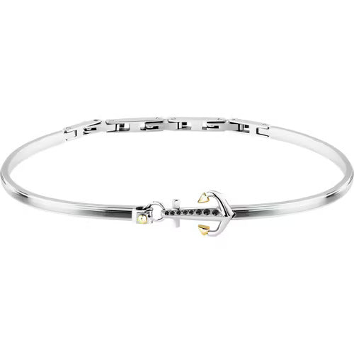 Bracciale Morellato Versilia con ancora e cristalli neri