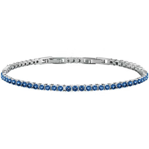 Bracciale Morellato Tesori tennis in argento con zirconi blu
