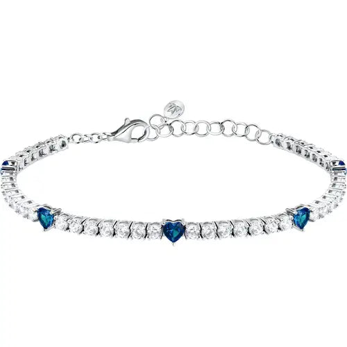 Bracciale Morellato Tesori tennis bianco e blu