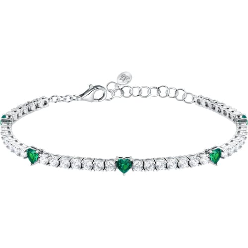 Bracciale Morellato Tesori tennis bianco e verde