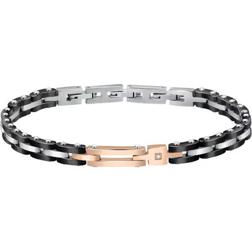 Bracciale Morellato Diamonds in acciaio bicolore con diamante