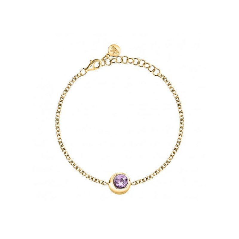 Bracciale Morellato Tesori eterni in argento con ametista viola