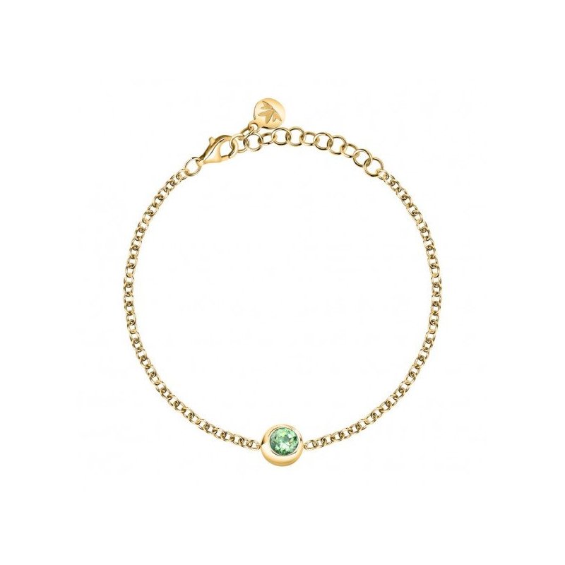 Bracciale Morellato Tesori eterni in argento con pietra verde