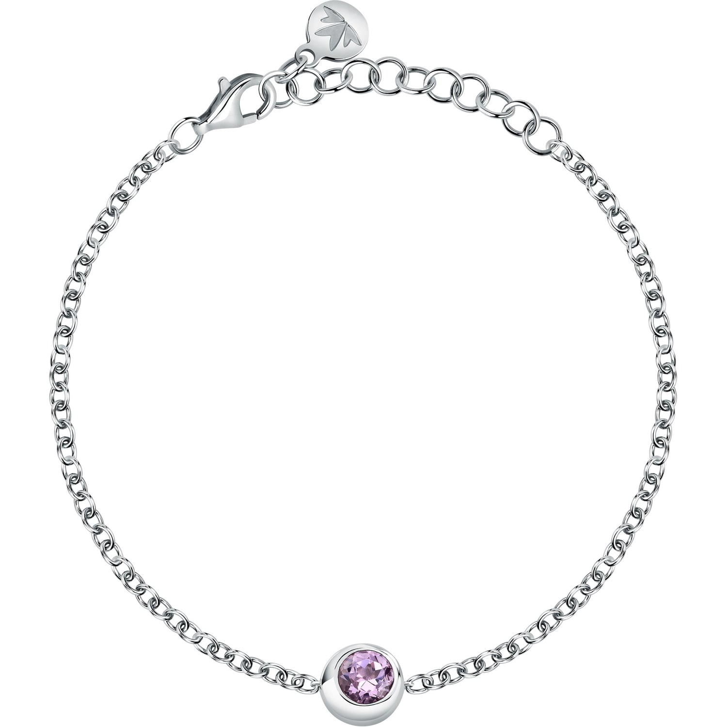Bracciale Morellato Tesori eterni in argento con ametista viola