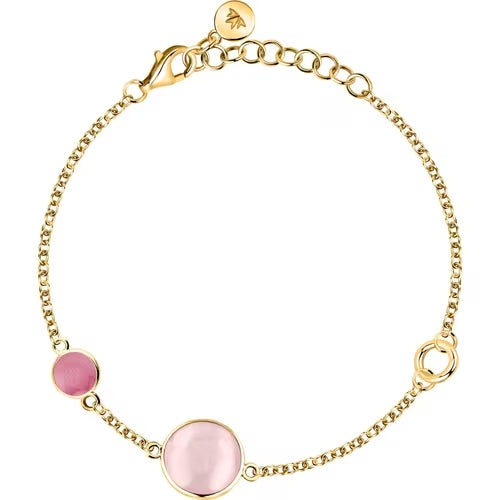Bracciale Morellato Venezia in argento laminato rosa con pietre rosa