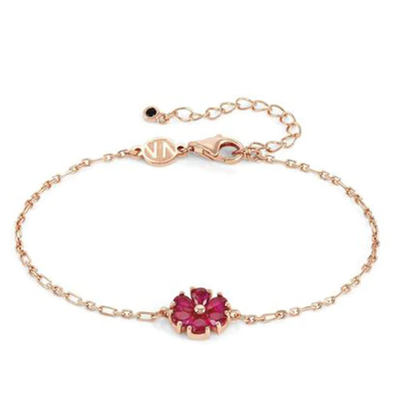 Bracciale Nomination in argento rosè con fiore