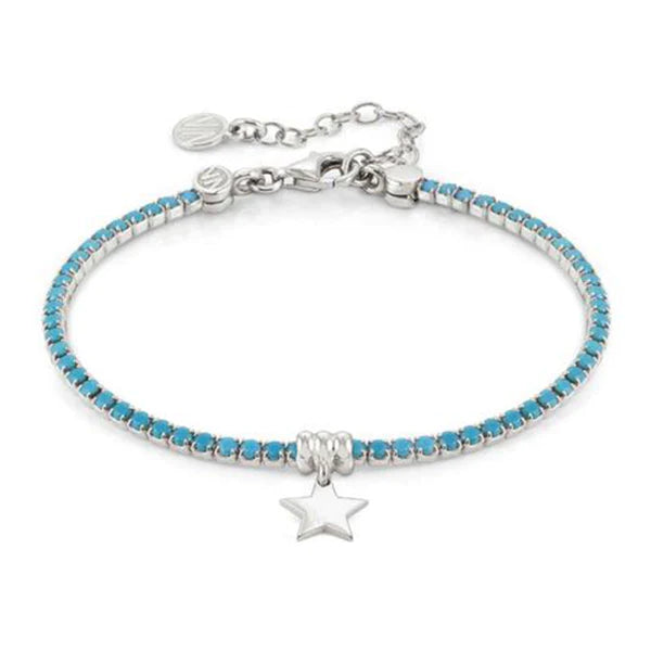 Bracciale Nomination in argento con pietre turchesi e stella