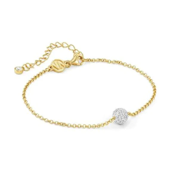 Bracciale Nomination in argento laminato giallo con zirconi