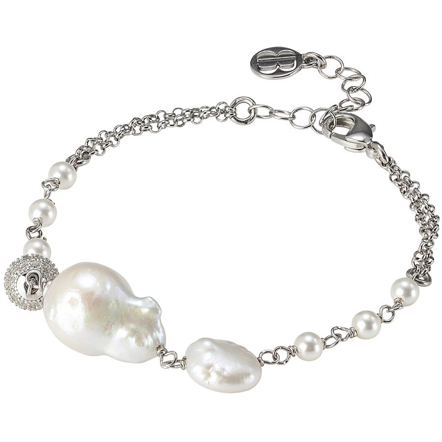 Bracciale Boccadamo donna in argento con perle barocche