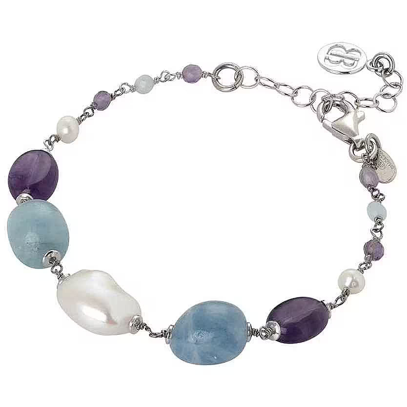 Bracciale Boccadamo con perle scaramazze, ametista e acquamarina