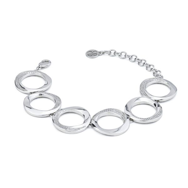 Bracciale Boccadamo a moduli con pavé di zirconi