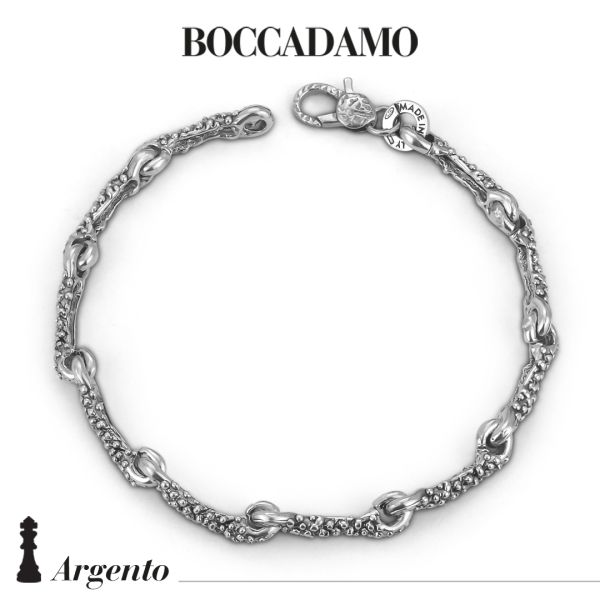 Bracciale Boccadamo in argento a moduli pallinati