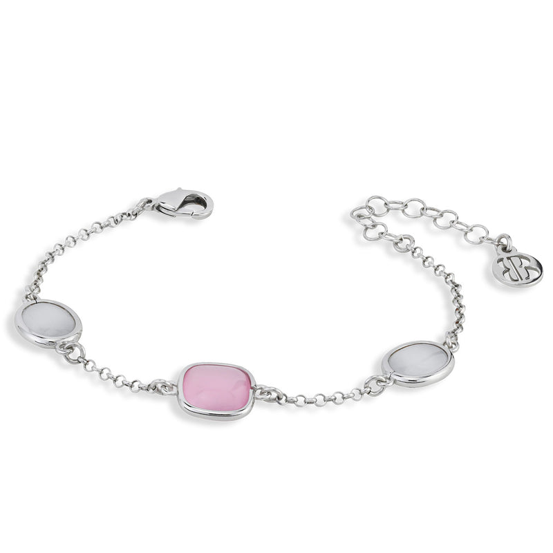 Bracciale Boccadamo con cristalli bianchi e rosa