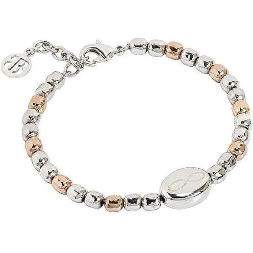 Bracciale Boccadamo in bronzo rodiato bianco e rosè