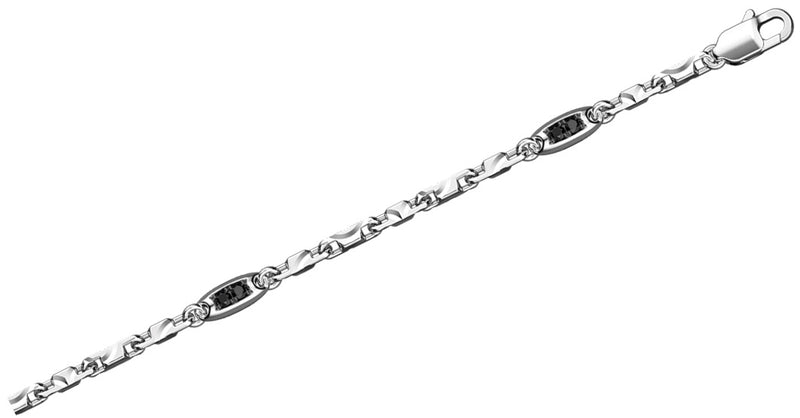 Bracciale Zancan in argento con zirconi neri