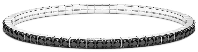 Bracciale Zancan tennis in argento con zirconi neri misura 20,5