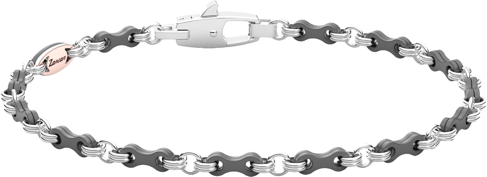 Bracciale Zancan in oro bianco con titanio