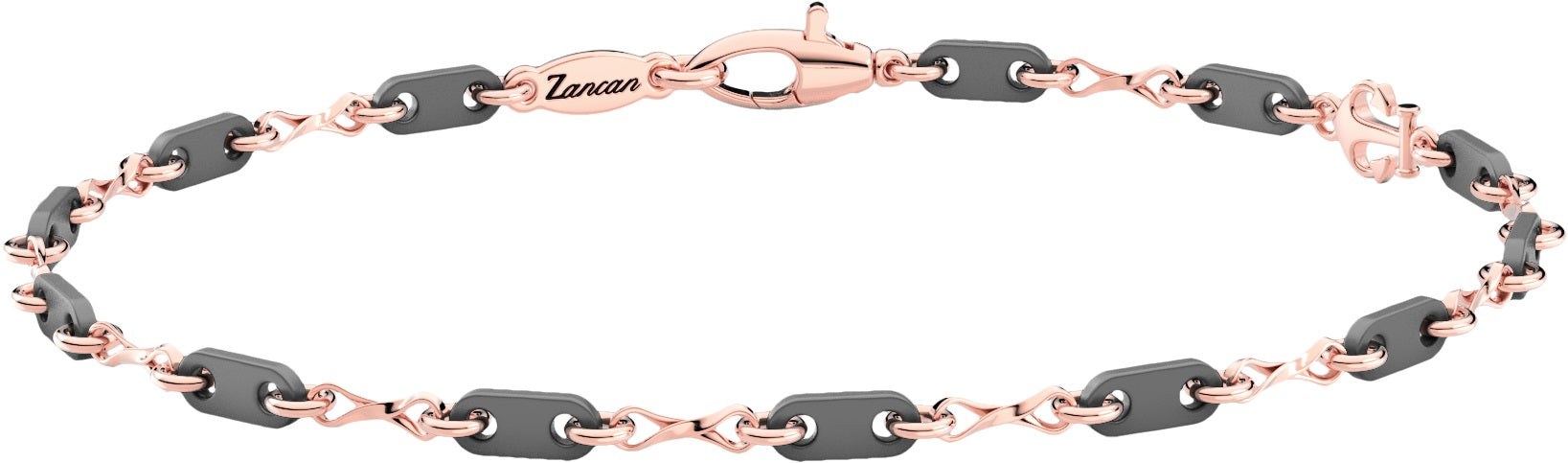 Bracciale Zancan in oro rosa e titanio