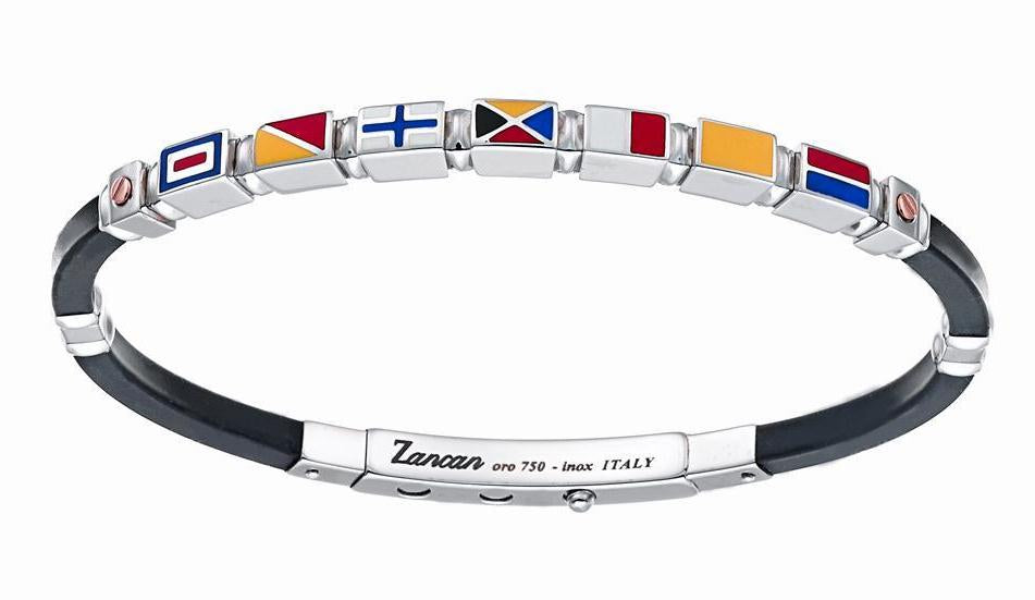 Bracciale Zancan in argento con bandiere