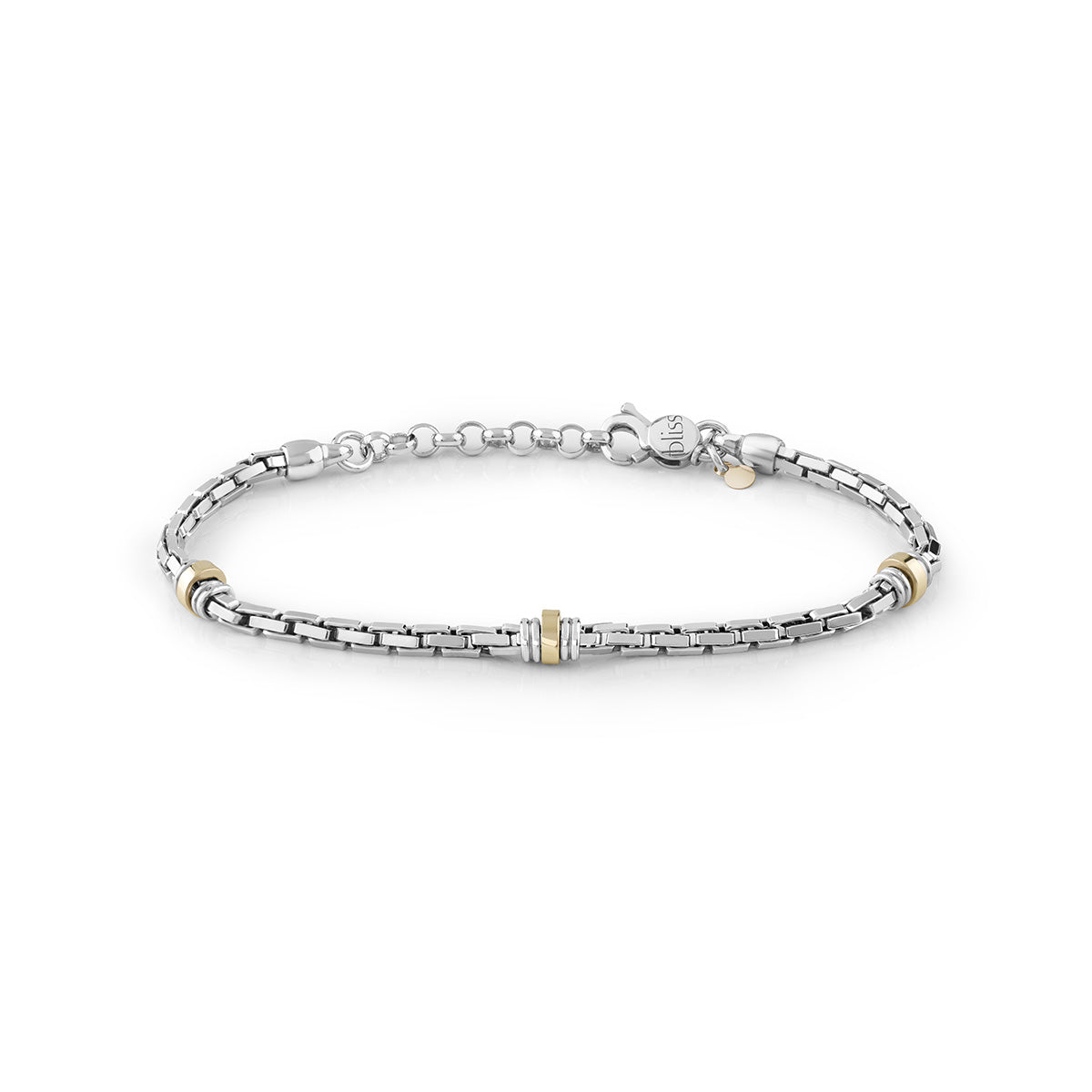 Bracciale Bliss Vortice in argento e oro giallo