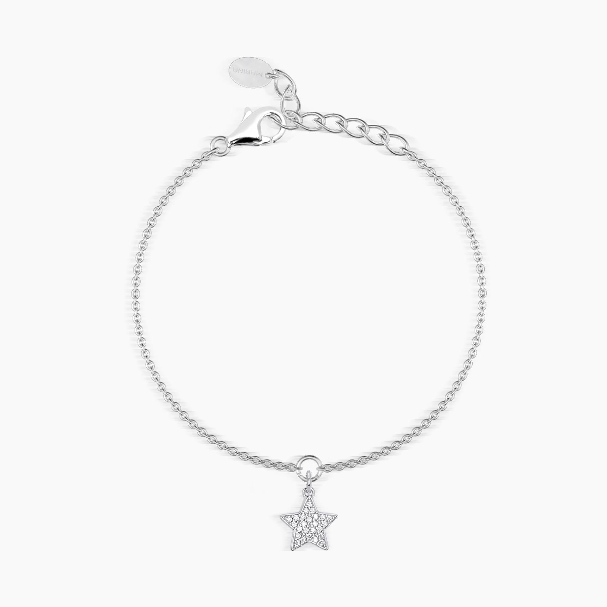 Bracciale Mabina in argento con stella di zirconi