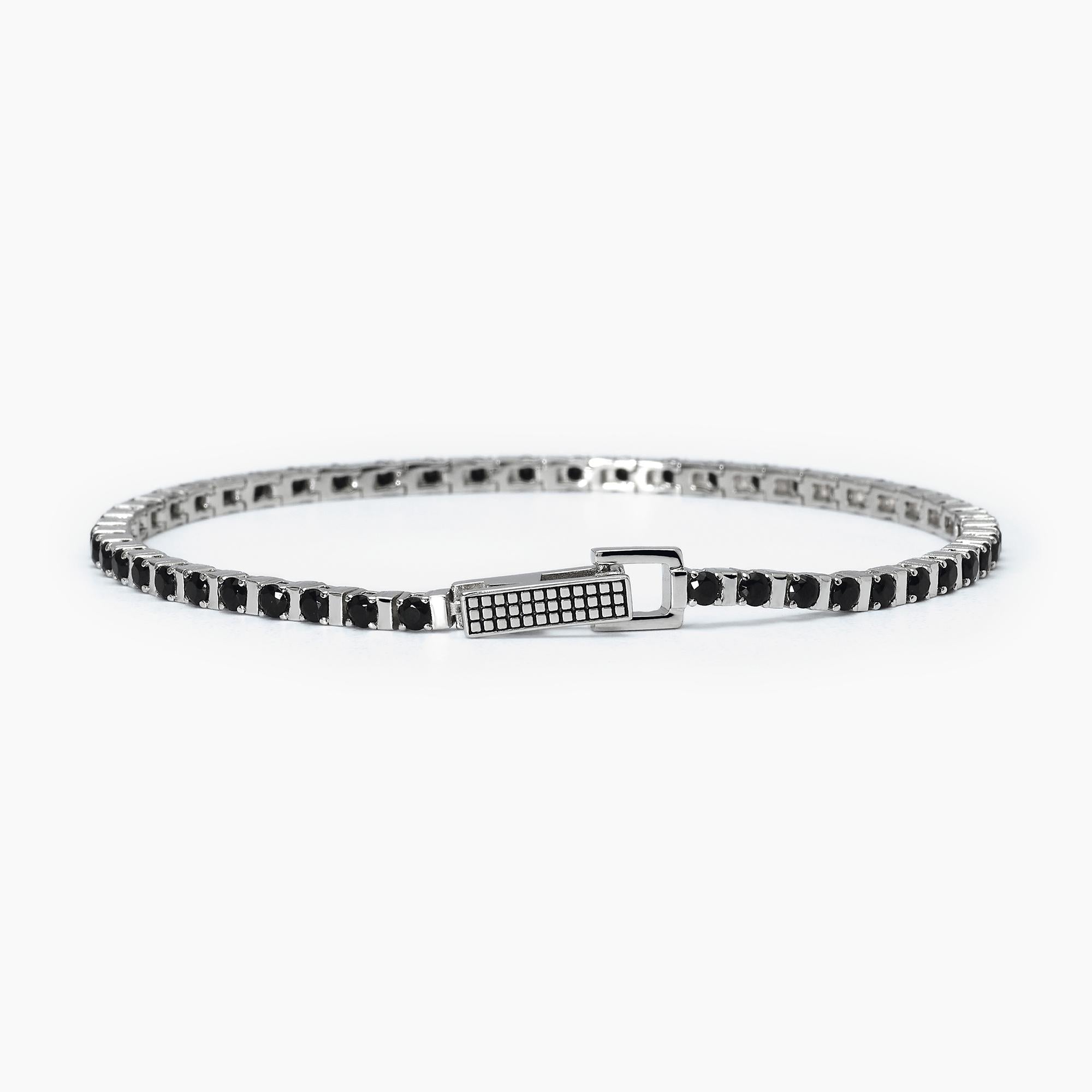 Bracciale Mabina Tennis club nero taglia S