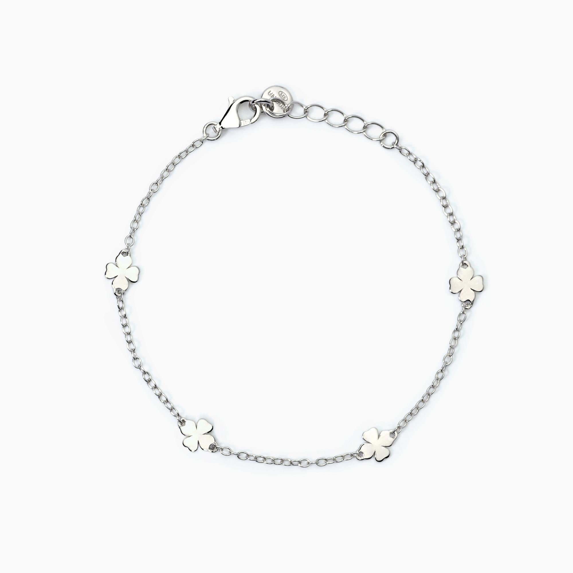 Bracciale Mabina Cercami in argento con quadrifogli