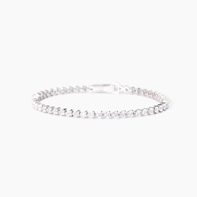 Bracciale Mabina tennis in argento con zriconi misura 16