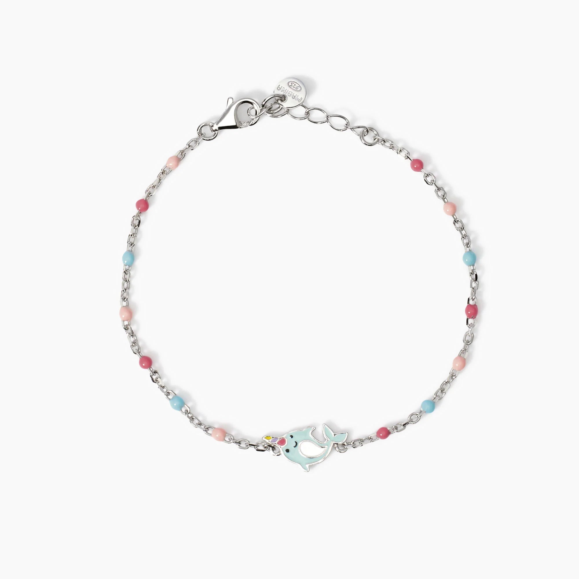 Bracciale Mabina in argento con pesce smaltato