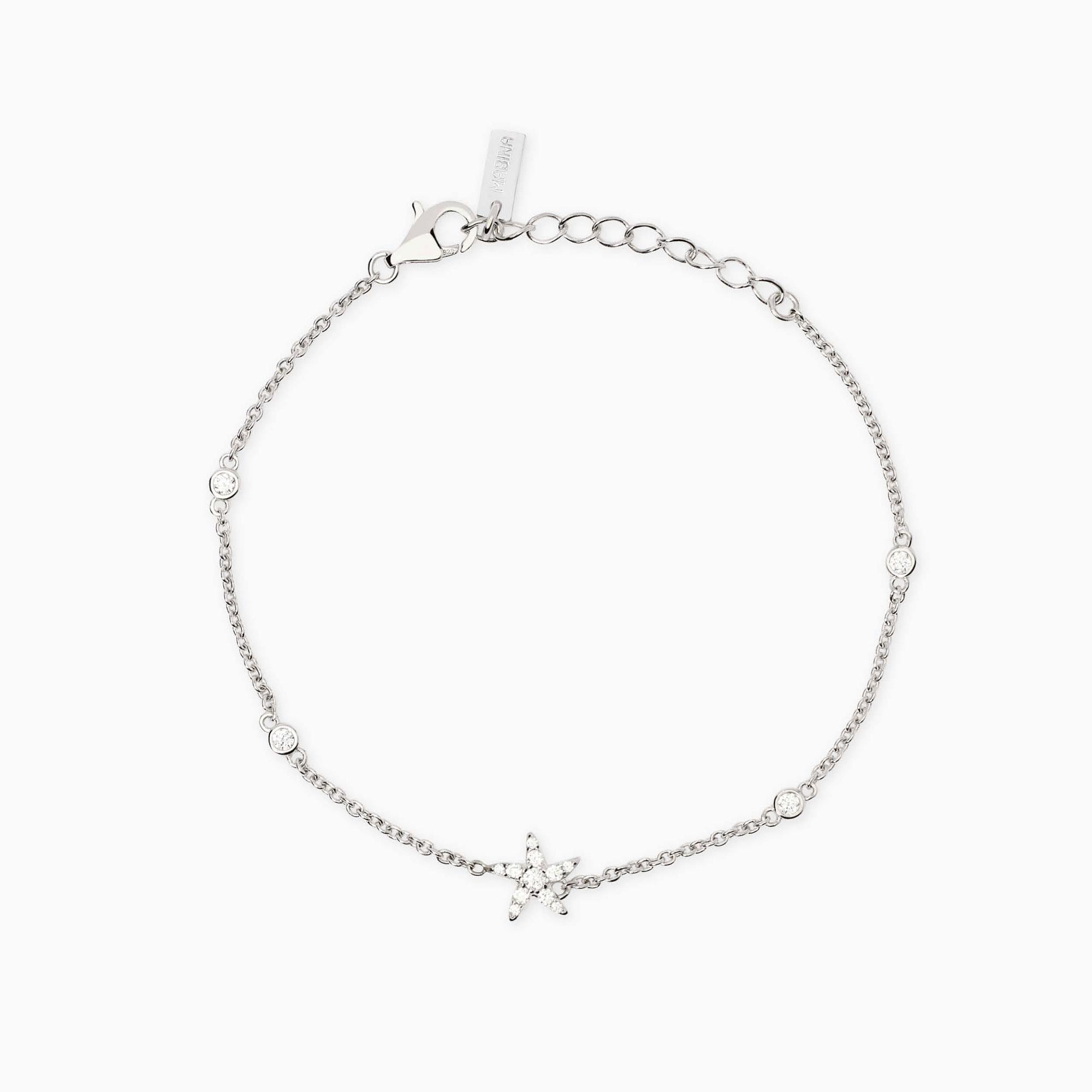 Bracciale Mabina in argento con stella di zirconi