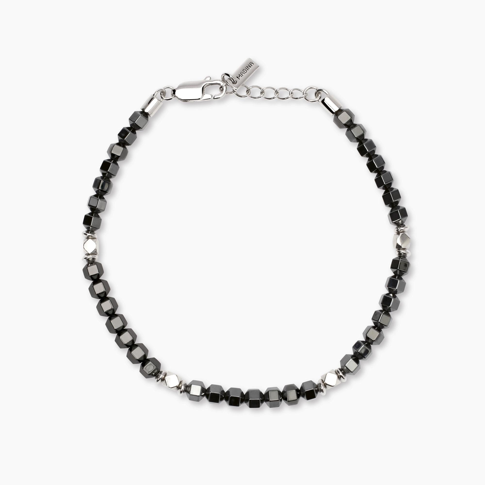 Bracciale Mabina in argento ed ematite