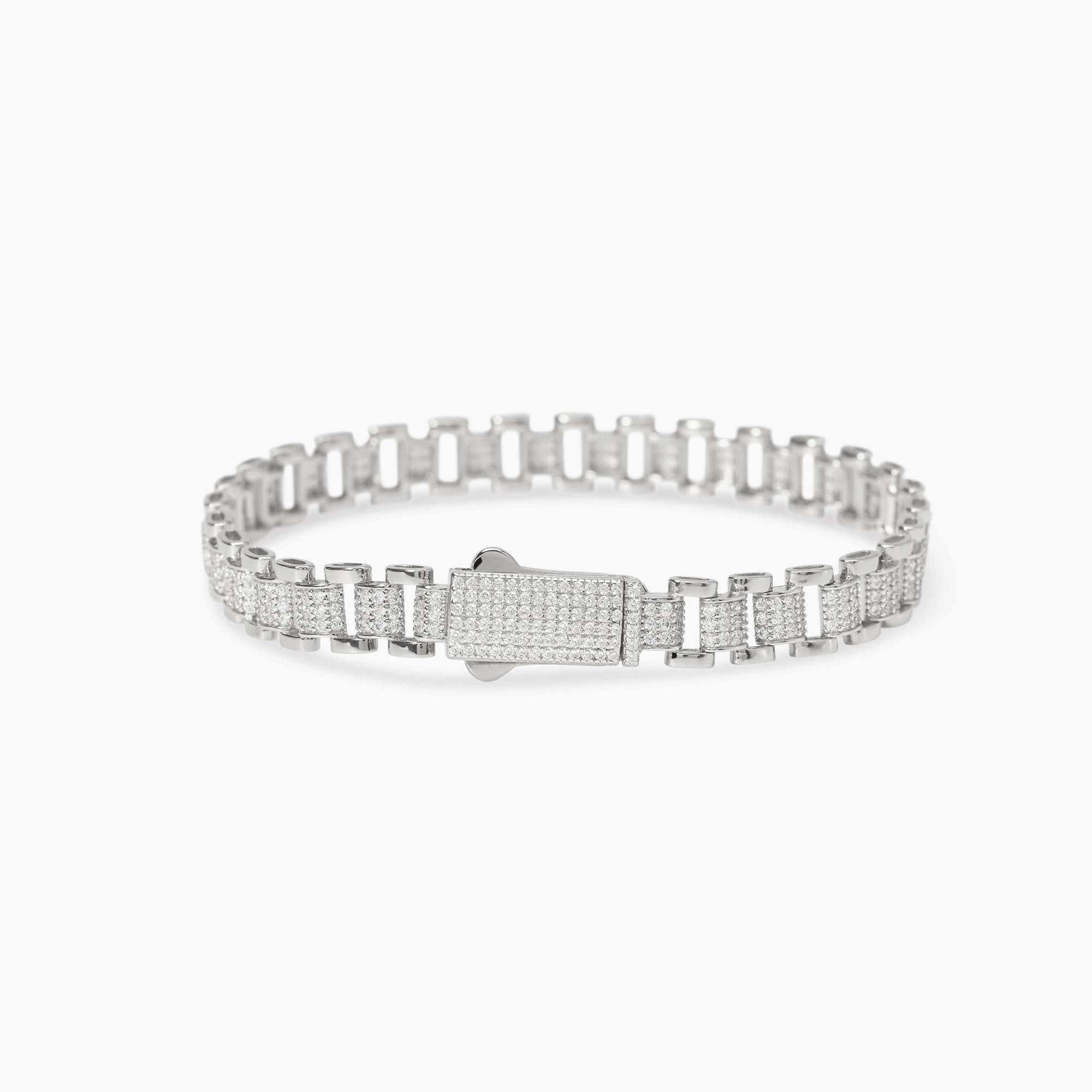 Bracciale Mabina in argento con zirconi