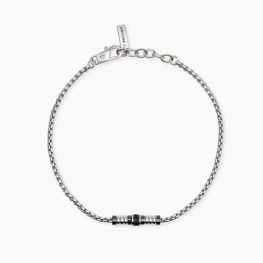 Bracciale Mabina in argento con catena veneta
