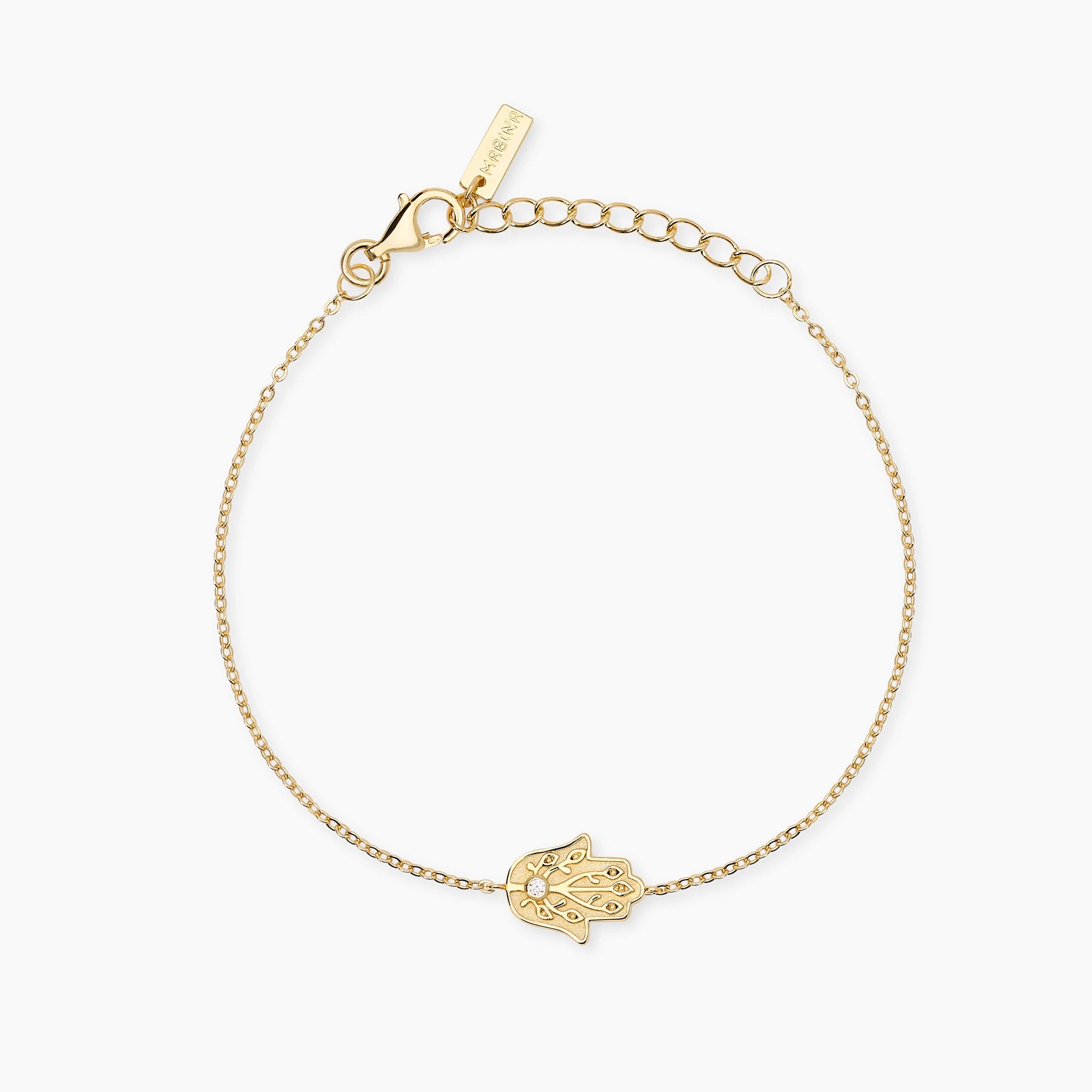 Bracciale Mabina in argento dorato con mano di Fatima