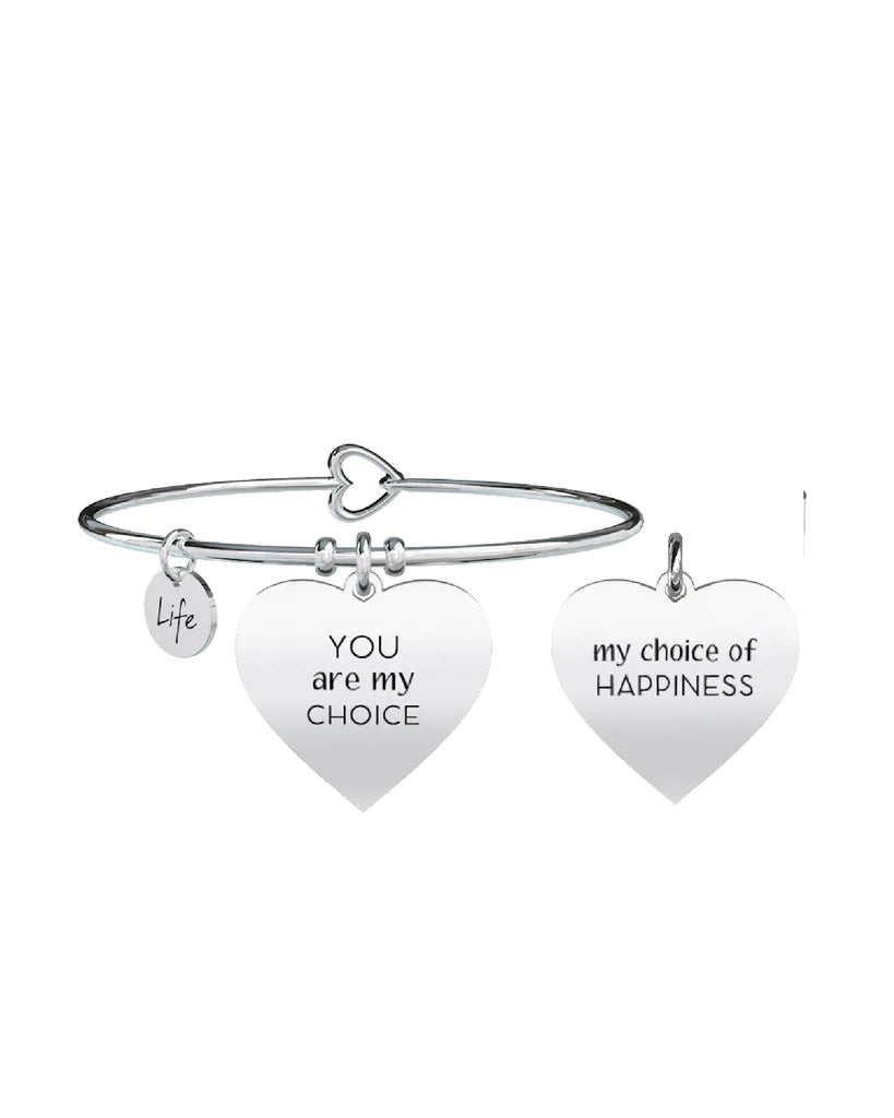Bracciale Kidult Love con cuore You are my choice