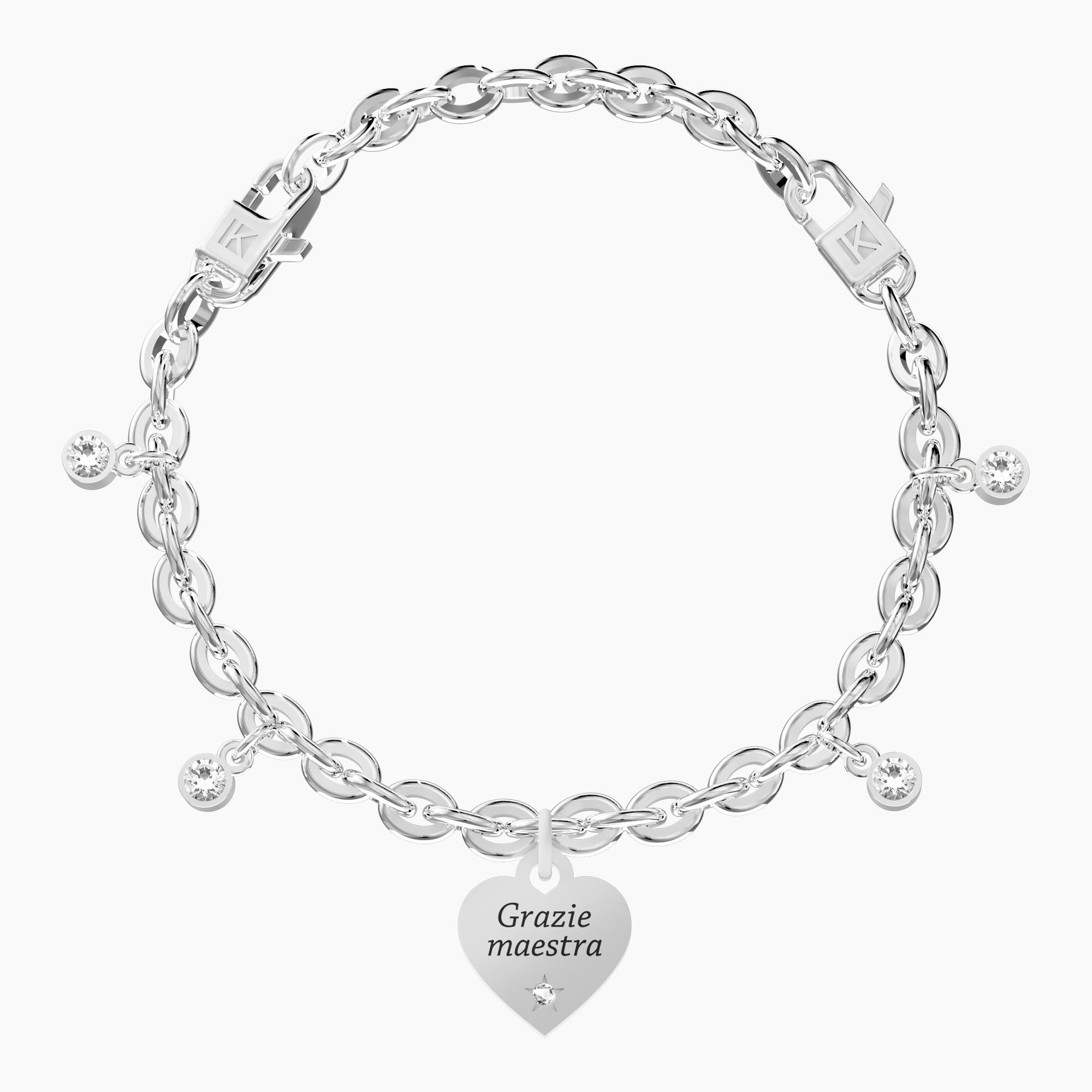 Bracciale Kidult Moments grazie maestra con cuore