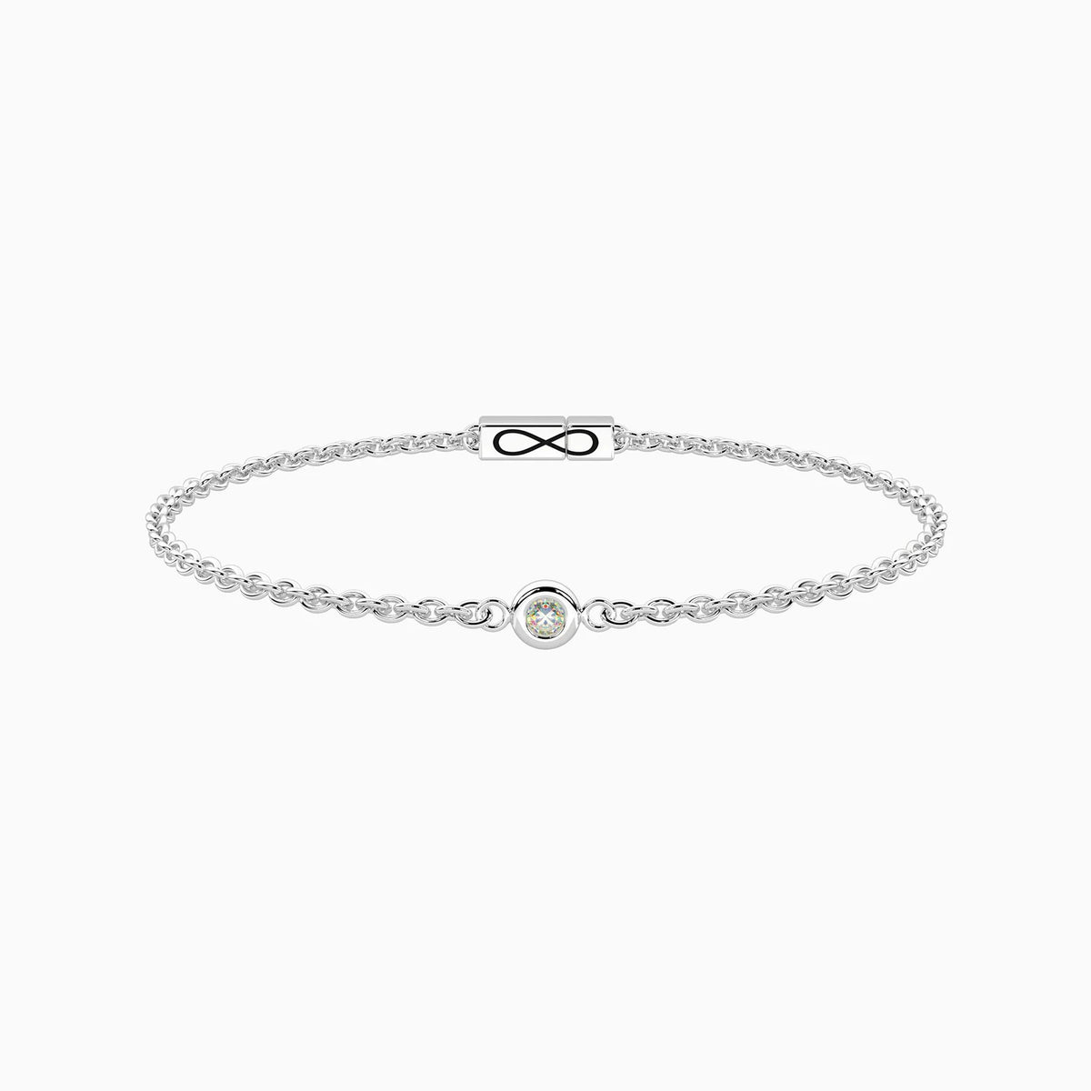 Bracciale Kidult Infinity con diamante lab-grown