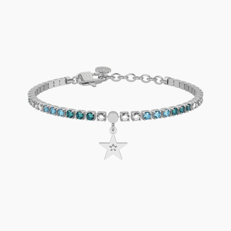 Bracciale Kidult Symbols tennis azzurro con stella