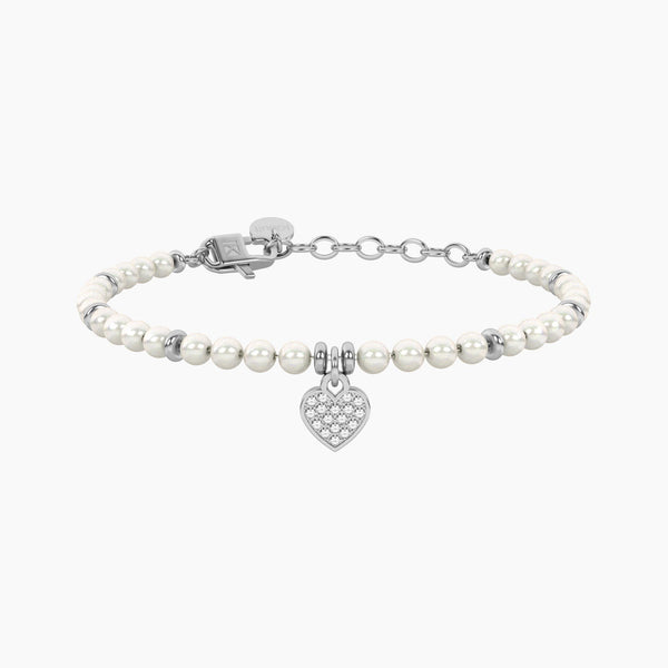 Bracciale Kidult Family con perle e cuore