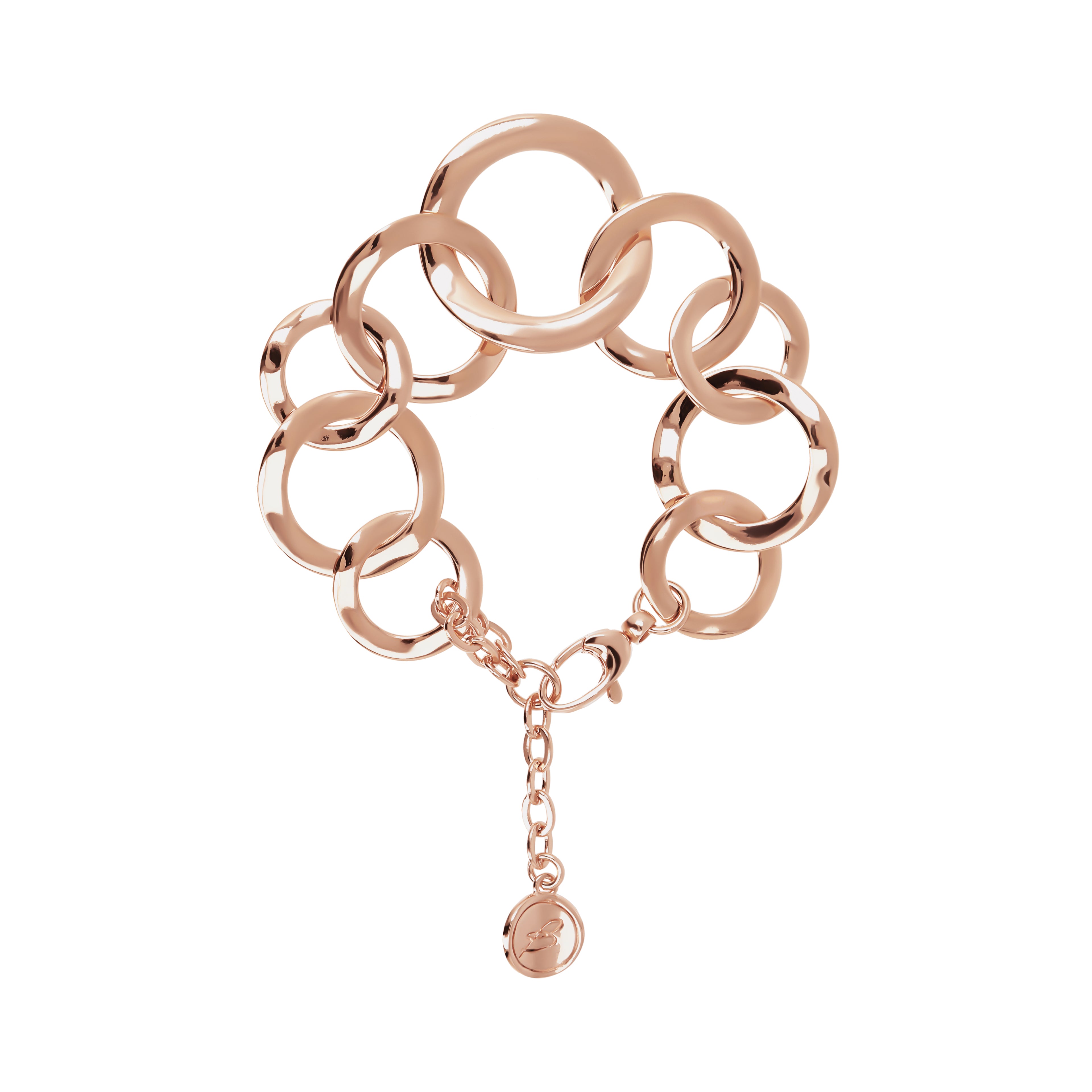 Bracciale Bronzallure golden rosé con cerchi