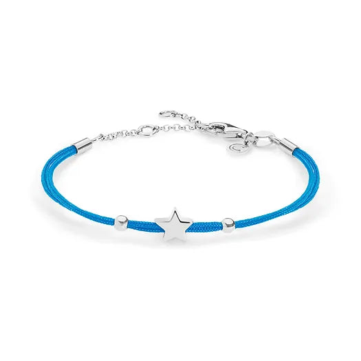 Bracciale Comete Stella con cordino azzurro