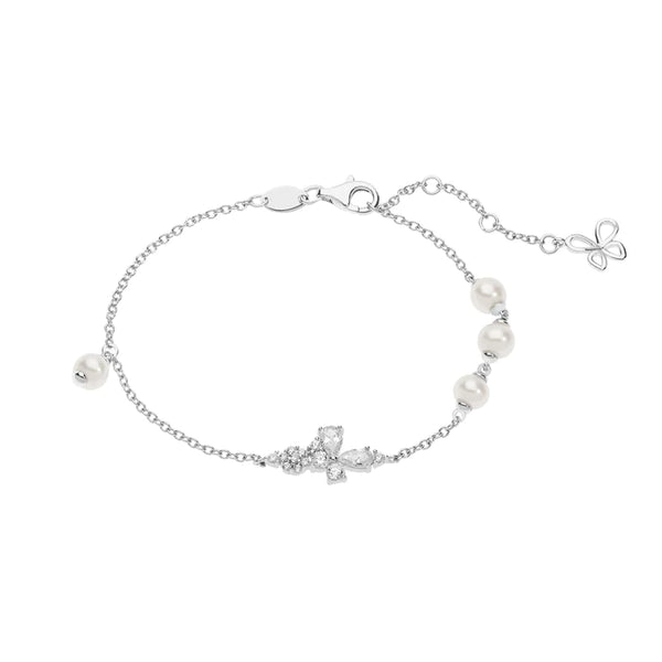 Bracciale Comete in argento con perle e zirconi