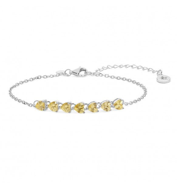 Bracciale Comete Farfalle in argento con cristalli gialli
