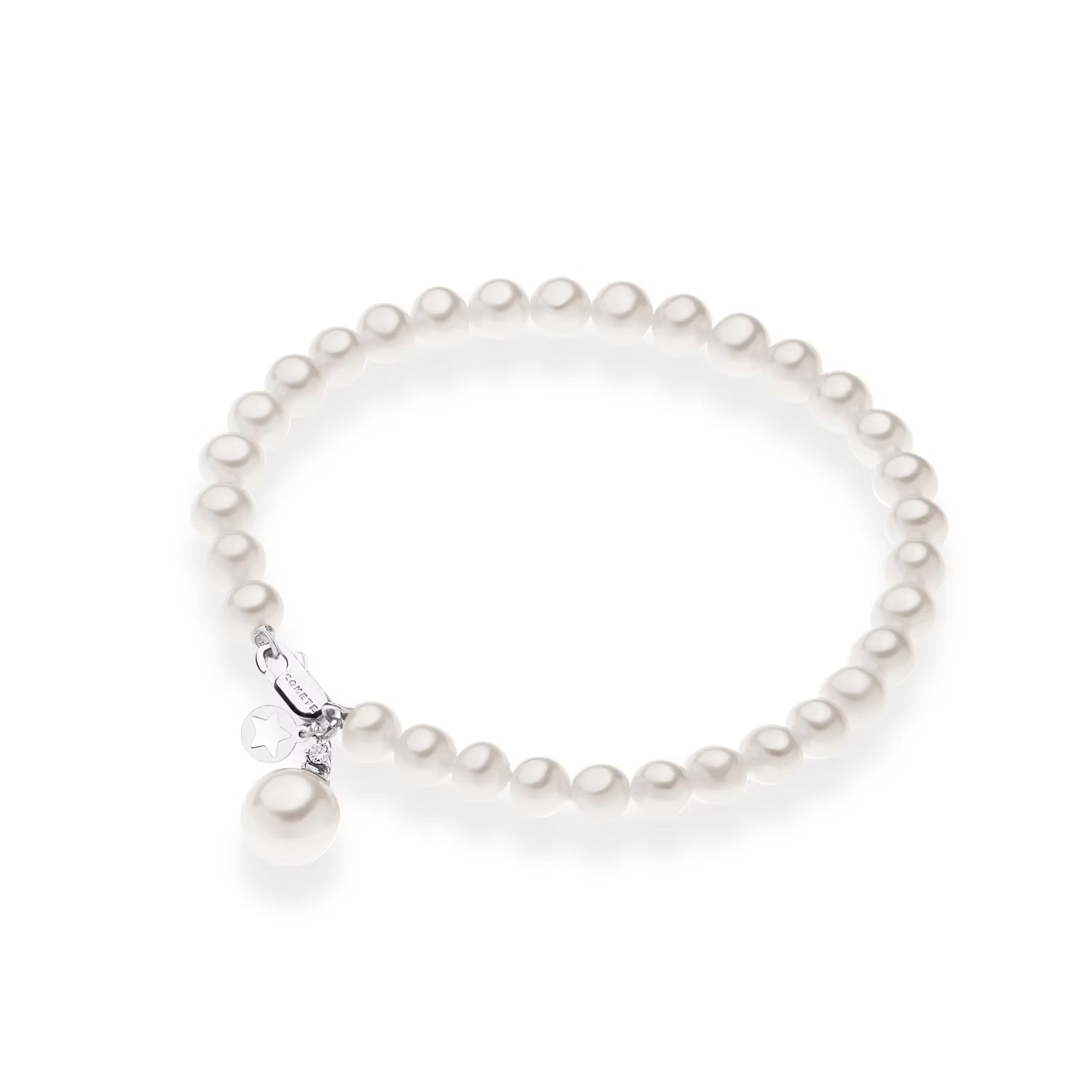 Bracciale Comete in oro bianco 18K con perle