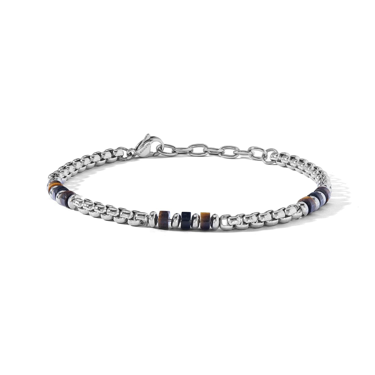 Bracciale Comete con occhio di tigre e onice nera