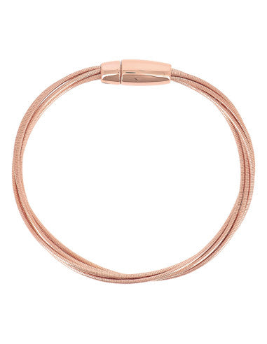 Bracciale Pesavento DNA Spring in argento laminato rosa 5 fili