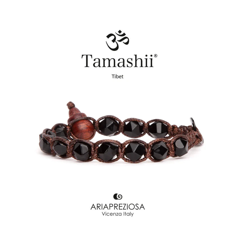 Bracciale Tamashii Diamond cut onice
