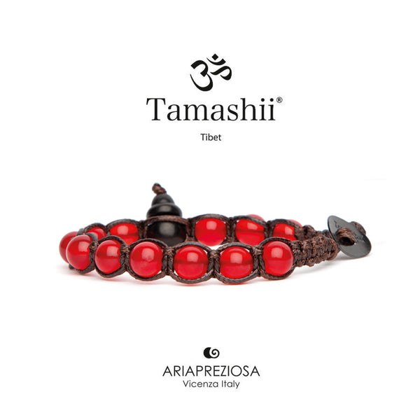 Bracciale Tamashii Shungite con Agata rosso passione