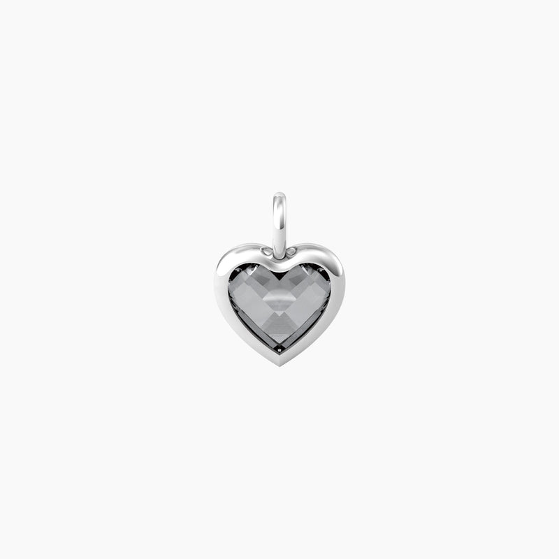 Ciondolo Kidult By you cuore in glass grigio